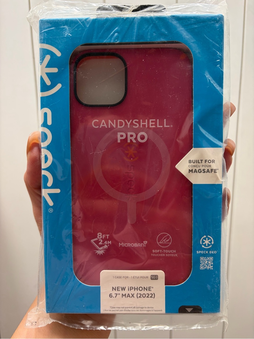 speck CandyShell Pro MagSafe iPhone 6.7" Max Case - Raspberry - Picture 2 of 3